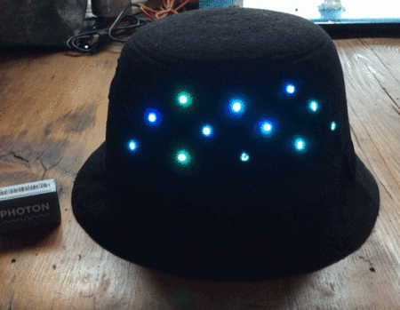 CheerLights Internet-connected Hat