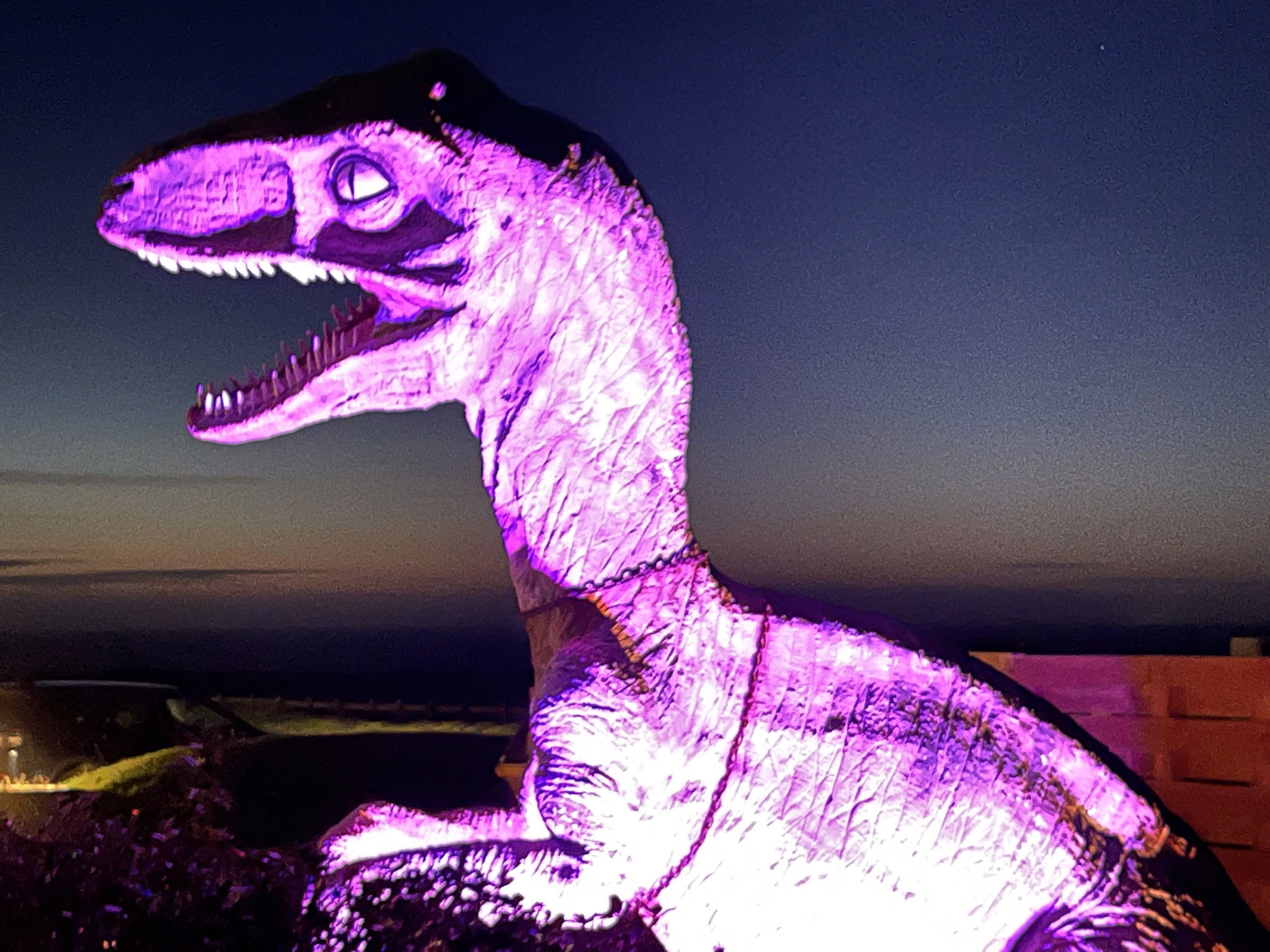 Huge CheerLights Display: Ellie the Dinosaur